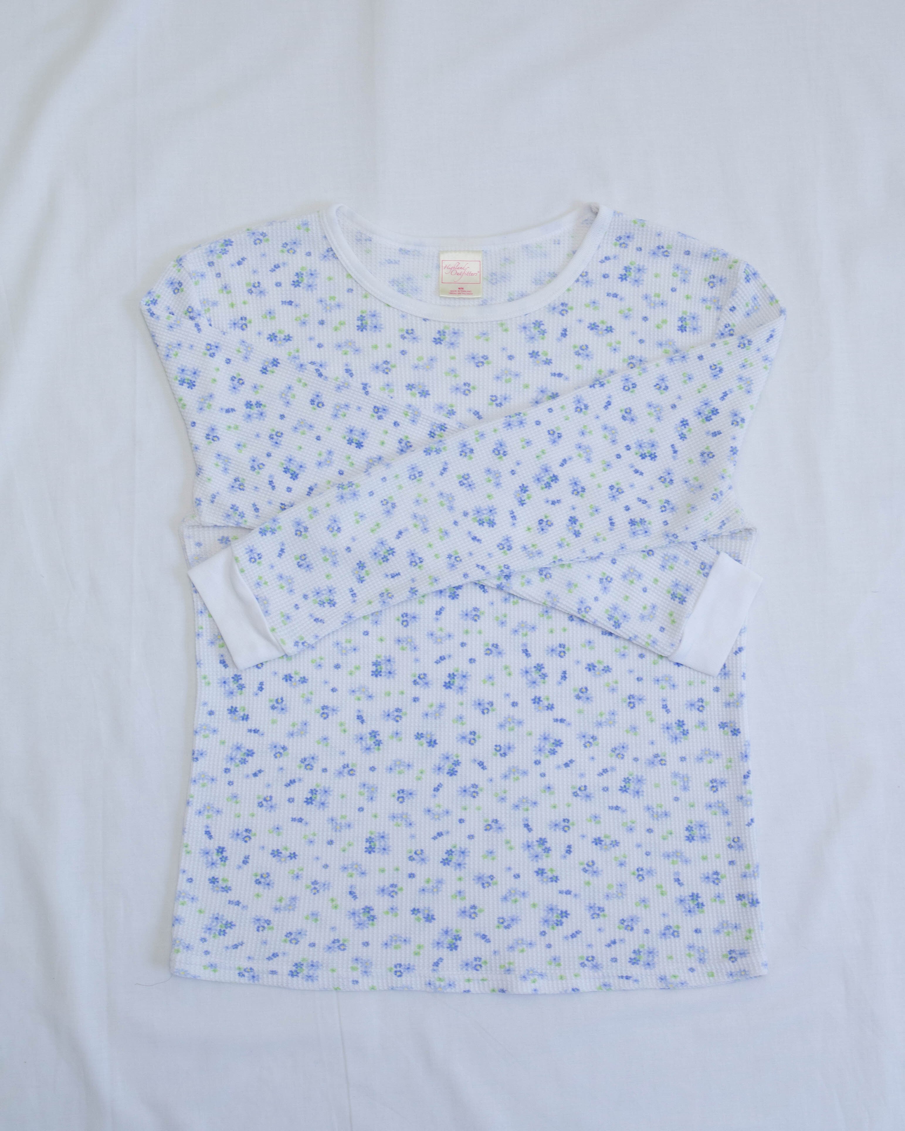 1980s floral thermal top | LUIK FINN