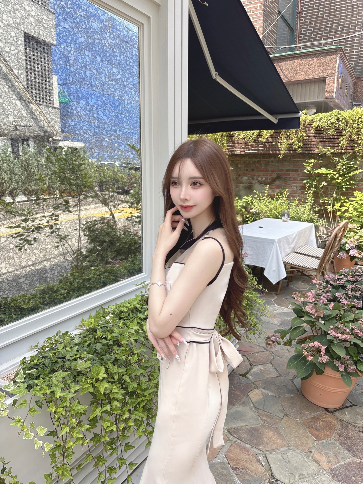 Lumignon original ♥ bicolor goddess dress【ベージュ】 | Lumignon