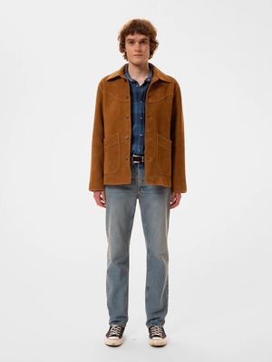 Nudie jeans 2023fall collection Muddy Nubuck Jacket Camel レザージャケット