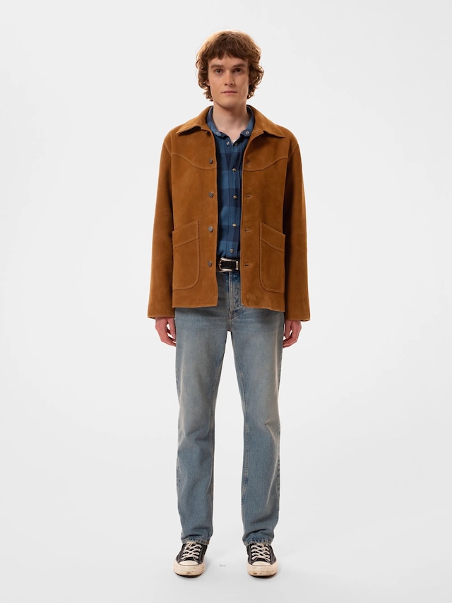 Nudie jeans 2023fall collection Muddy Nubuck Jacket Camel レザージャケット