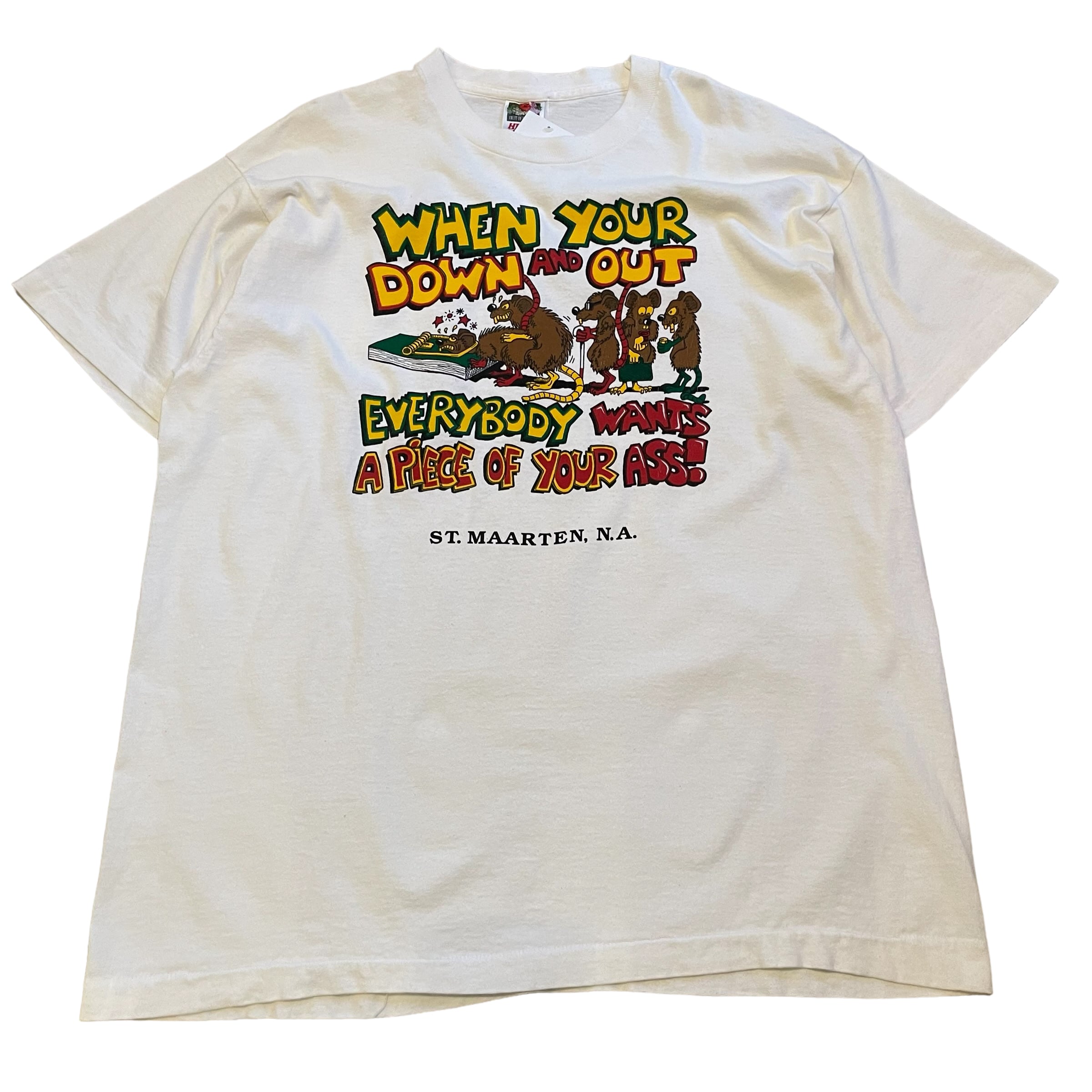 90s USA製 FUCK THIS SHIT Tシャツ メッセージ ファック