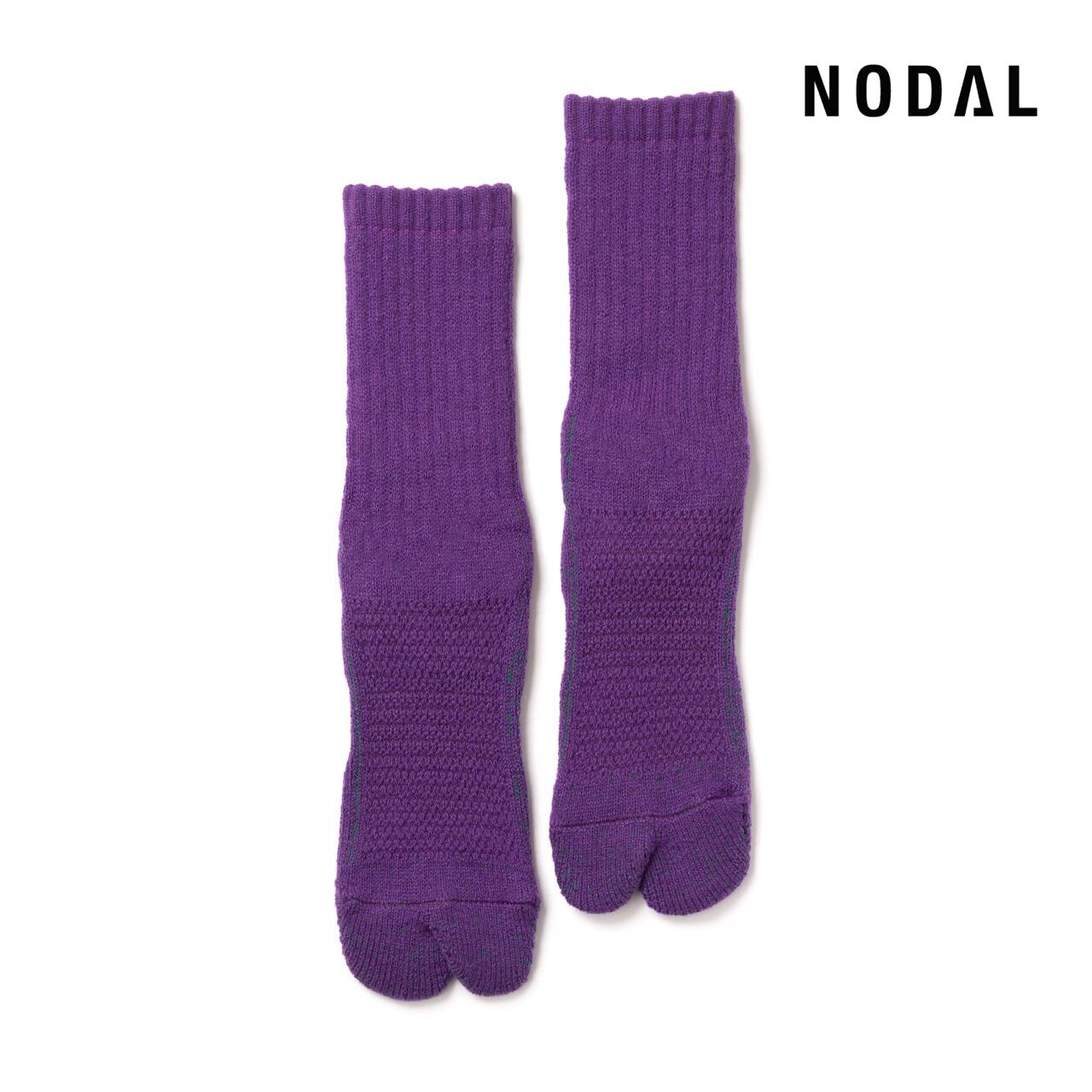 DM便190円】NODAL 84N Wool Long Socks（Violet） ウールロング