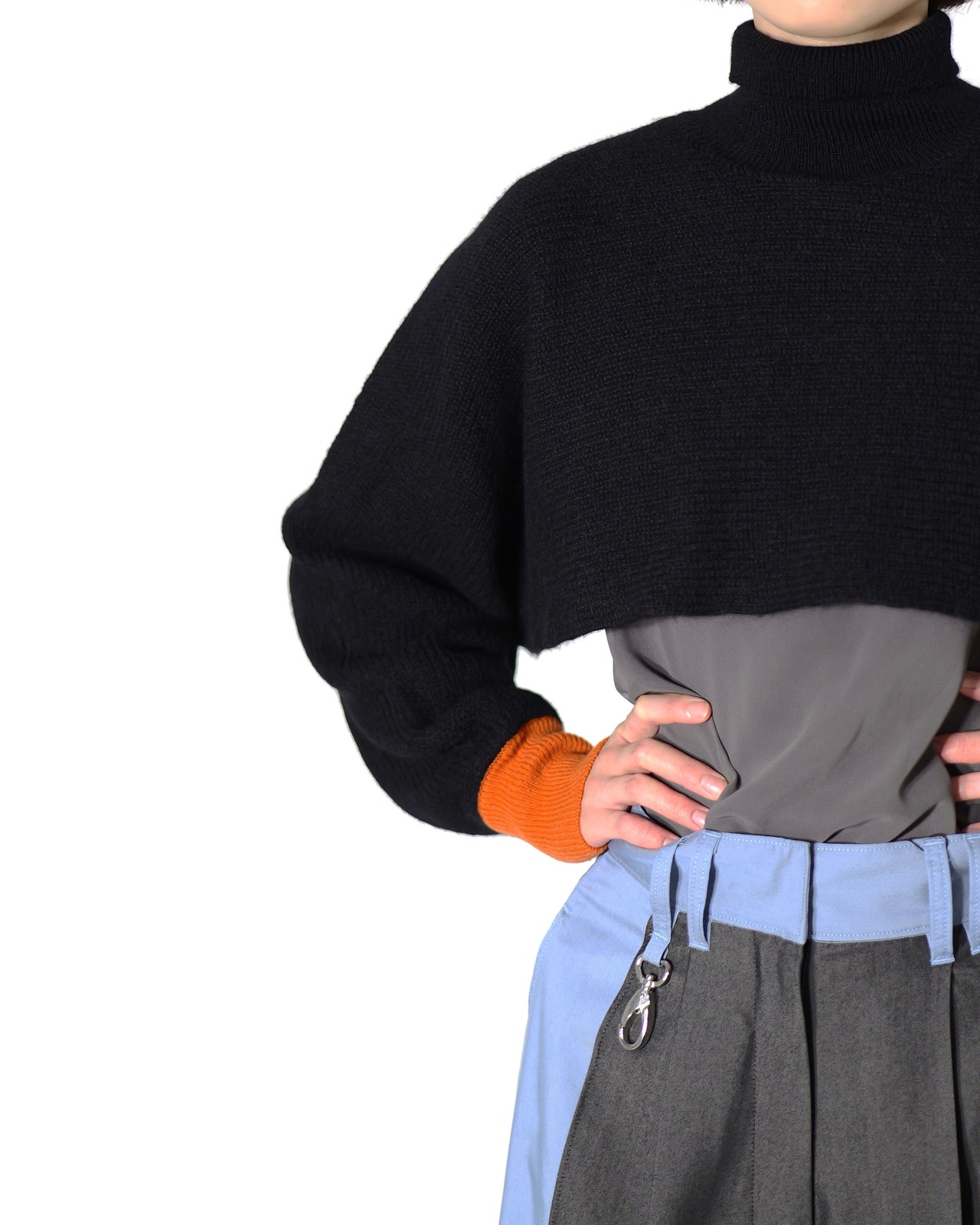 TRICOTÉ  - ARM SWEATER / black（ﾄﾘｺﾃ -ｱｰﾑｾｰﾀｰ/ﾌﾞﾗｯｸ）