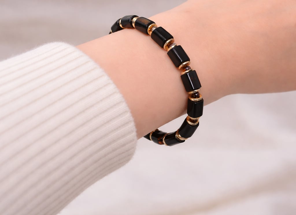 希少 べっ甲ブレスレット レディース 約19cm マグネット式留め具 付け