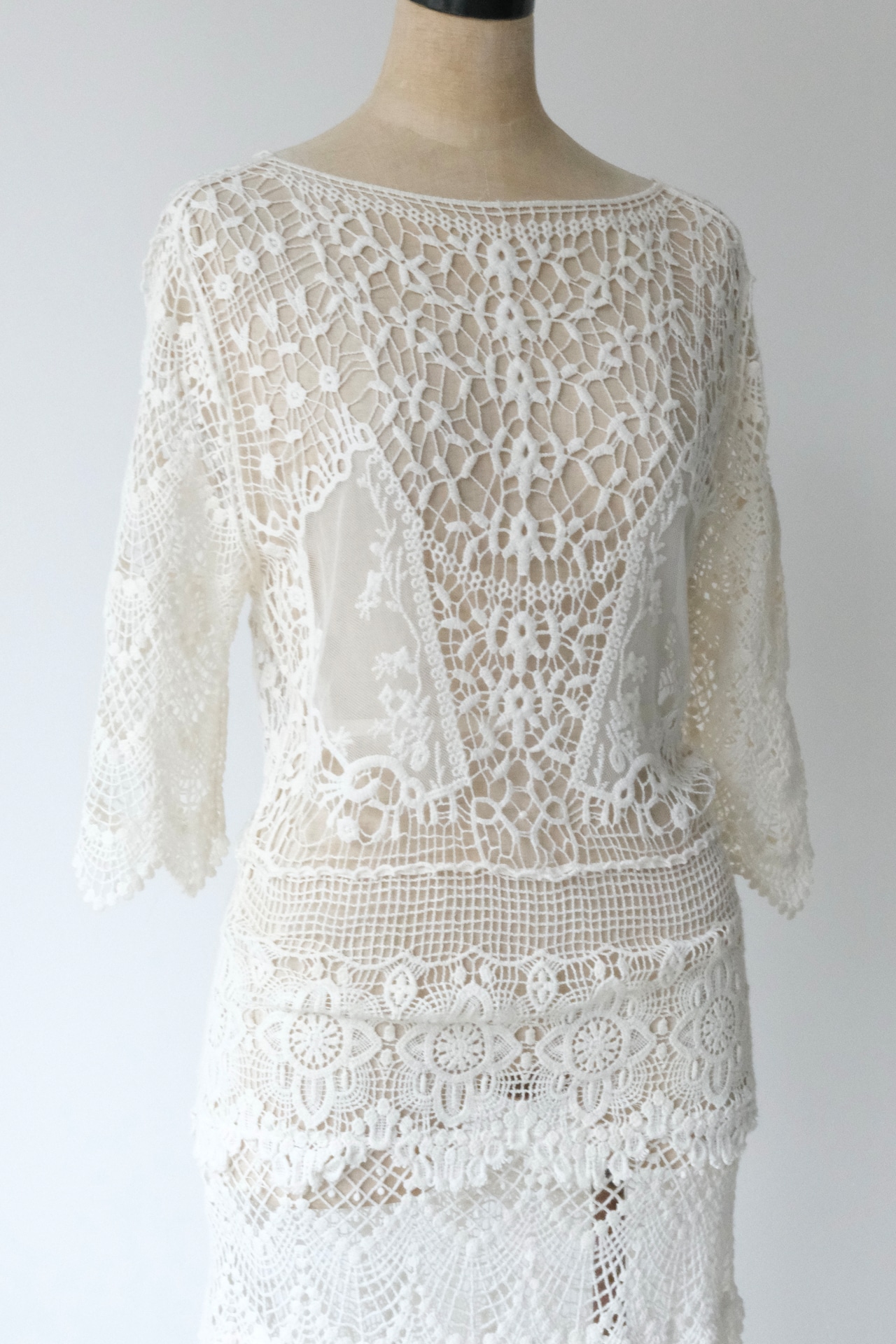 floral lacy mini dress