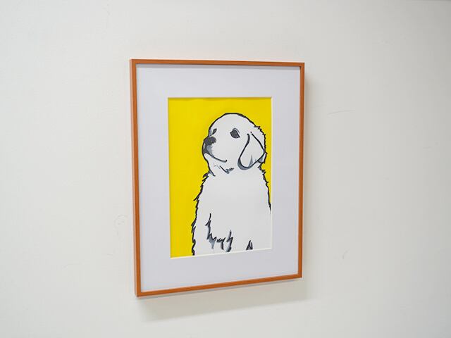 あなたのワンちゃんの絵を描きます アクリル絵具 額装付 Sankaku あなたのワンちゃんの絵を描きます アクリル絵具 額装付 Sankaku