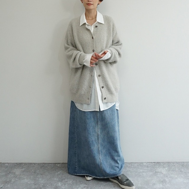 ラメフェザーカーディガン