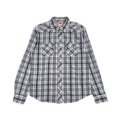 Levi's リーバイス MODERN FIT チェック 長袖 ウエスタンシャツ L/ブルー系 メンズ  インド綿