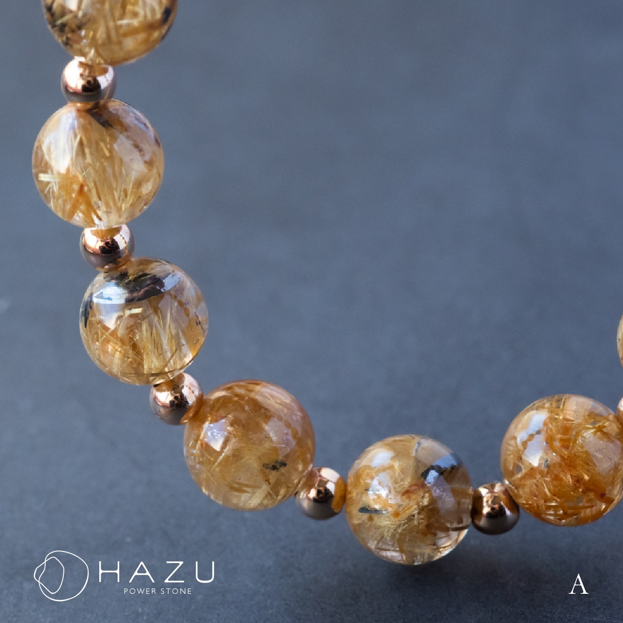 高ランク・針ぎっしりルチルクォーツ［ルチルクォーツ／シトリン（非加熱）］