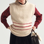 【2color】羊飼いと午後のメトロノームベスト《P0320》