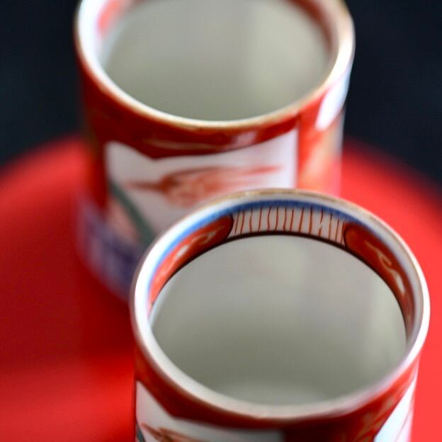 50913】 伊万里赤ちょく明治 (1個)/ Imari Small Cup / Meiji Era