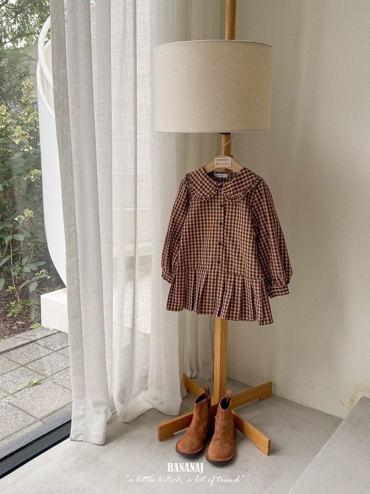 韓国子供服 / BANANA J / 26Autumn / リサ プリーツワンピース / 秋服 / キッズ *XS~JS*