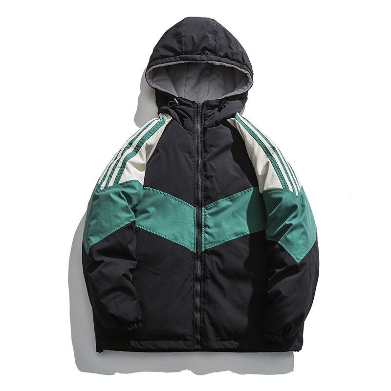 【新作】【送料無料】 Yidao Vintage 20 Winter Personality Contrast Color Loose Cotton Jacket Men's ese Hooded Trend All-match Cotton Jacket コットン ウィンター 冬物 ビンテージ hip6-161184240329542