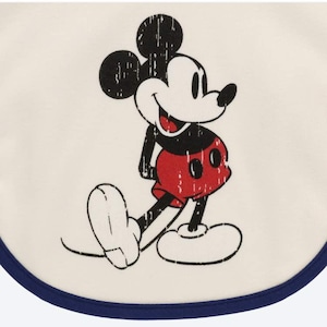 ミッキー ベビースタイ2枚セット ホワイト グレー パーク限定 東京 ディズニー ランド シー よだれ掛け マジックテープ ベビーグッズ エプロン 赤ちゃん用品