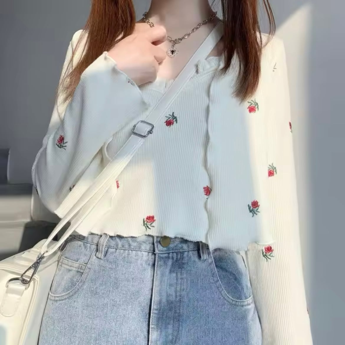 フラワーキャミソール&カーディガン