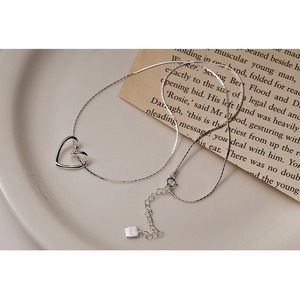 HANA優しいハートのシルバーネックレス