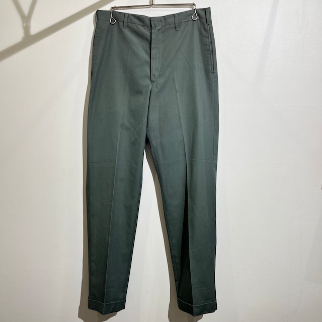 60s〜70s Towncraft Slacks Pants 60年代〜70年代  スラックス ノータック ドレスパンツ テーパード オリーブ