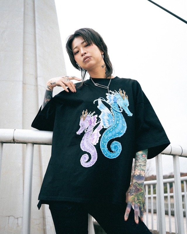 SG SEAHORSE Heavy S/S T-shirt 10.6oz（Black）