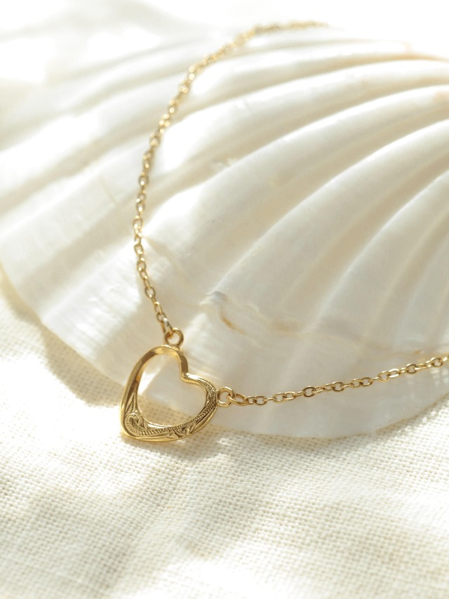【4/30 新入荷】316L hawaiian heart ellipse necklace #n67
