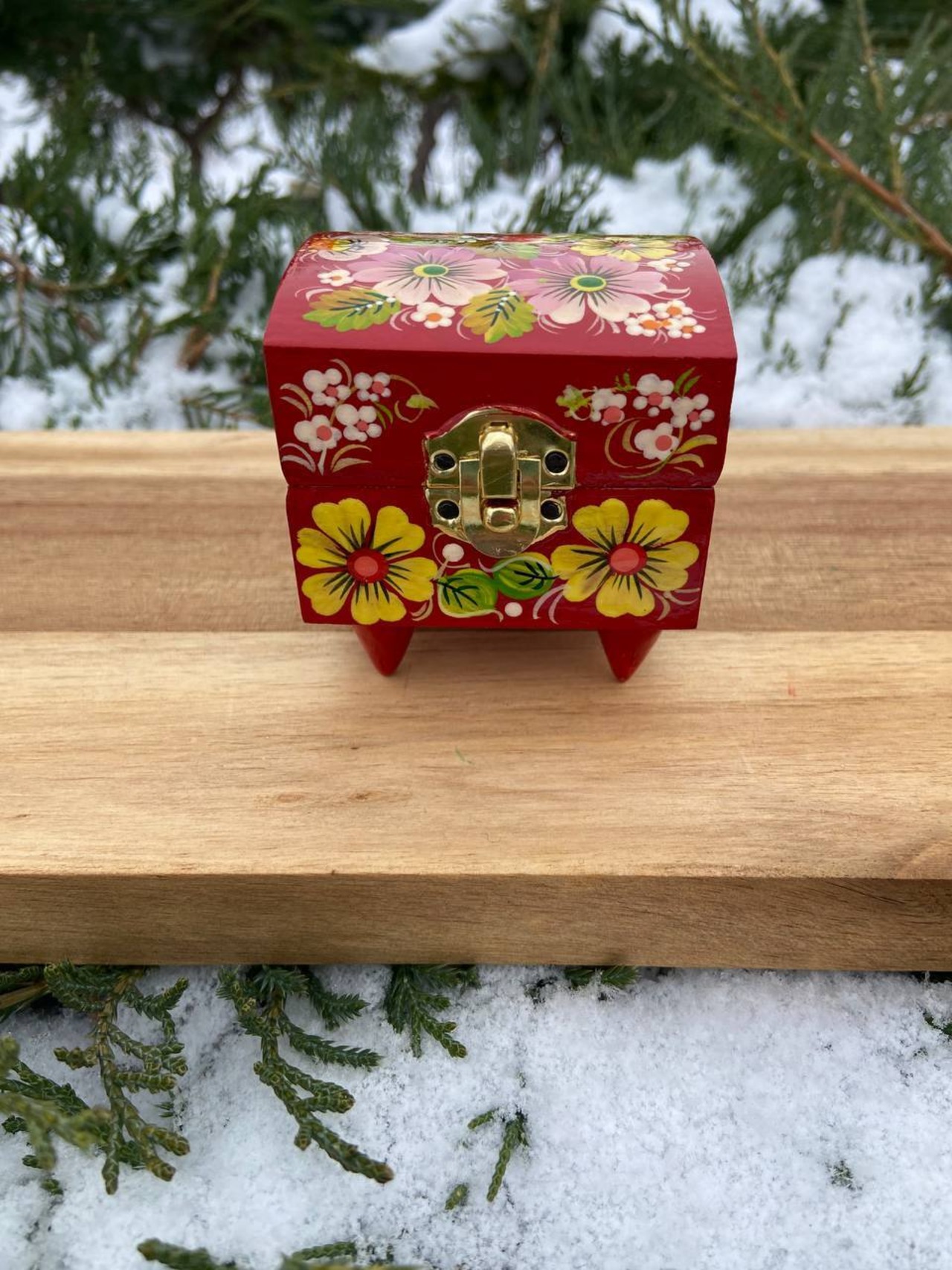 ペトリキフカ塗り　ジュエリーボックス（Khomenko作） - 3