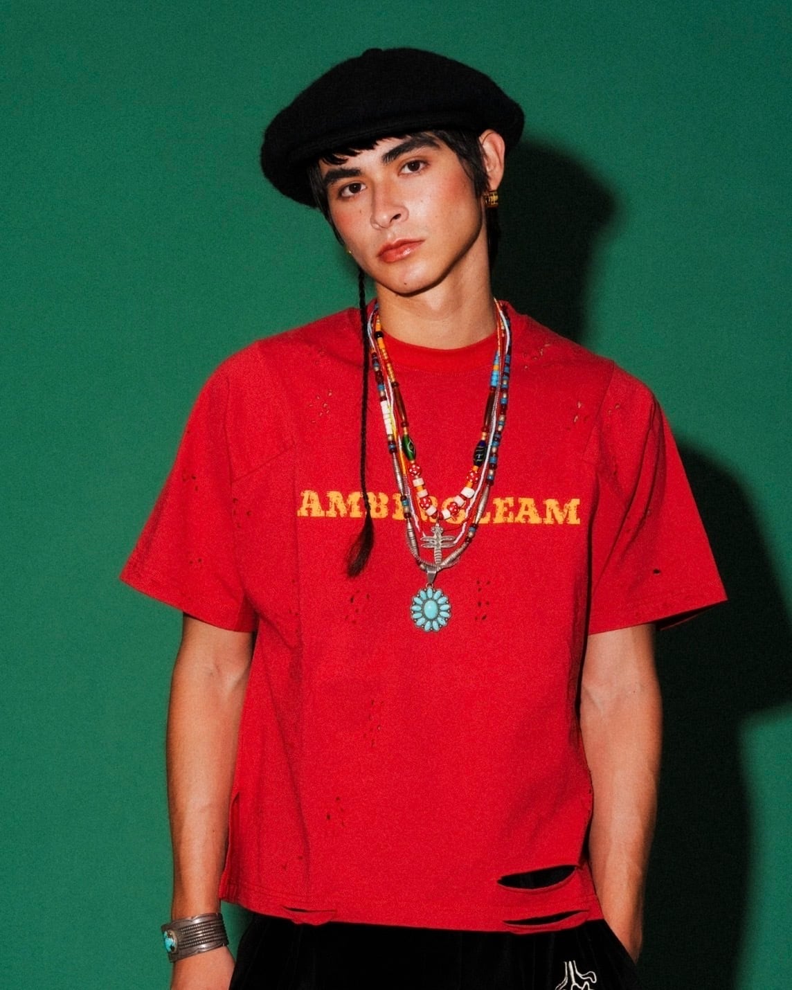 AMBERGLEAM ウールアップルキャスケット 撮影SAMPLE】Shaggy Wool Casquette | AMBERGLEAM