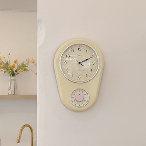 retro vintage st. pastel clock 2colors / レトロ ヴィンテージ スタイル パステル 壁掛け 置き時計 インテリア 韓国 雑貨