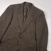 Harris Tweed ハリスツイード ヘリンボーン 2B ウール テーラードジャケット94A6 /メンズ バスケットボタン