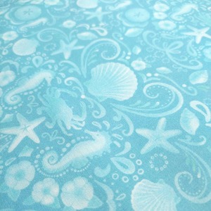 USAコットン BEACH RETREAT 海辺の休日  シーサイド・トーナル/アクアブルー
