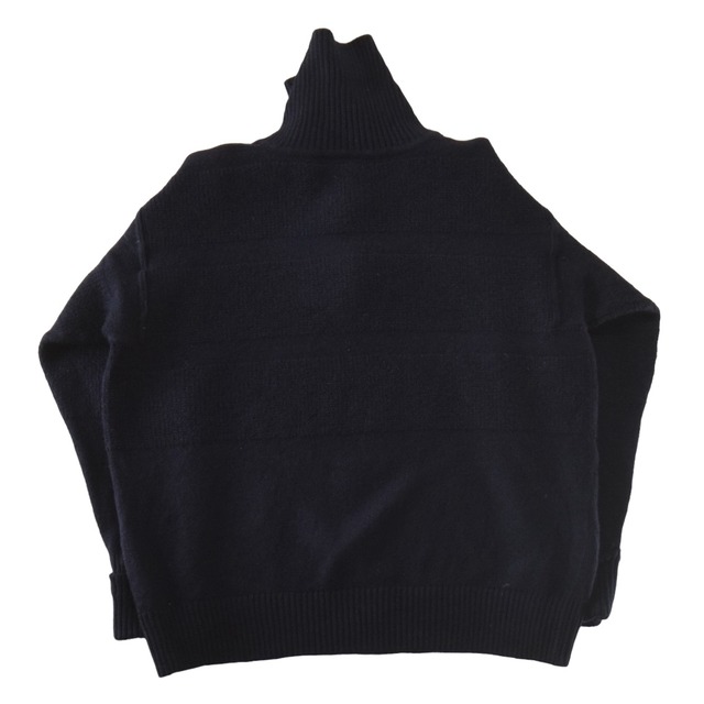 "HUGO BOSS" High Neck Half Zip Pullover Wool Sweater Made In TURKEY