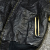 switching design leather jacket