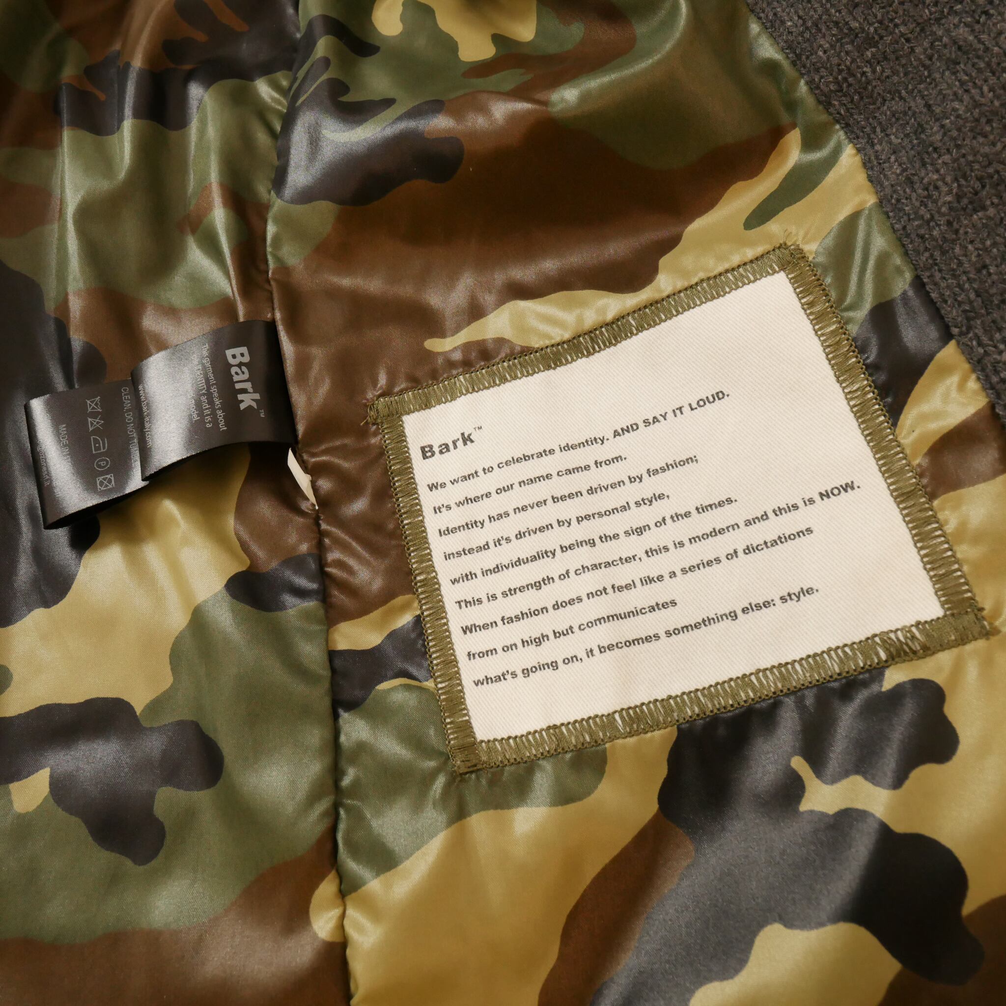 Bark バーク 迷彩 ニットジャケット 美品 Bark バーク ニット ダッフル