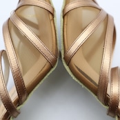 社交ダンス 衣装 ラテン シューズ 24cm ブラウン系 タカダンス TAKA DANCE 靴 くつ ヒール レディース ブロンズ 光沢 シンプル ストラップ 高級感 上品 ダンスシューズ ダンス衣装 練習 レッスン イベント ステージ