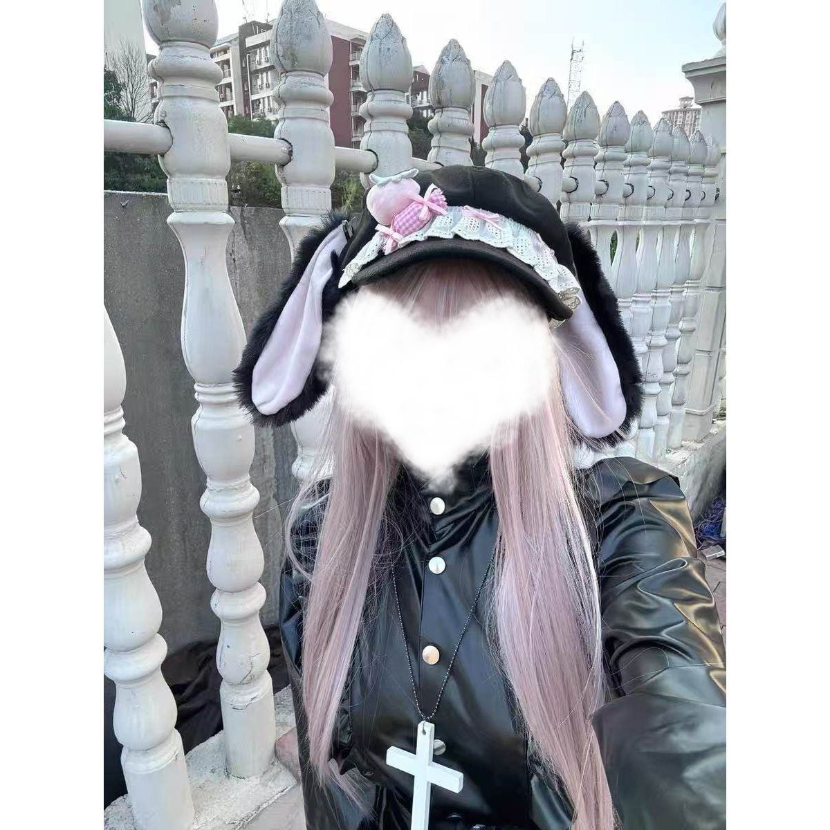ミディブライス いちごミルクうさ耳帽子 カスタムブライス カスタム 