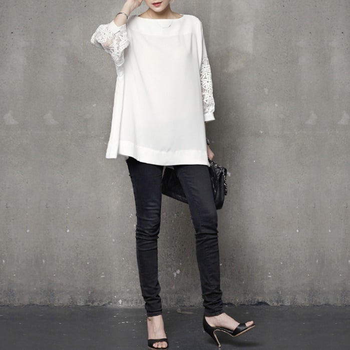 Arm lace chiffon shirt TB-TO-0044