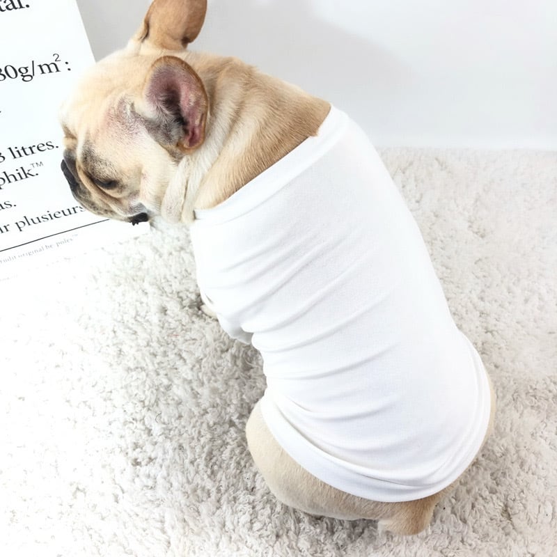 犬服 ペットウェア 白 デイリーTシャツ 万能T－シャツ 綿 フレブル