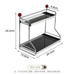 小物 収納 ラック 化粧品収納 2層 収納棚 メイクアップオーガナイザー アクセサリー 玄関 おしゃれ 北欧