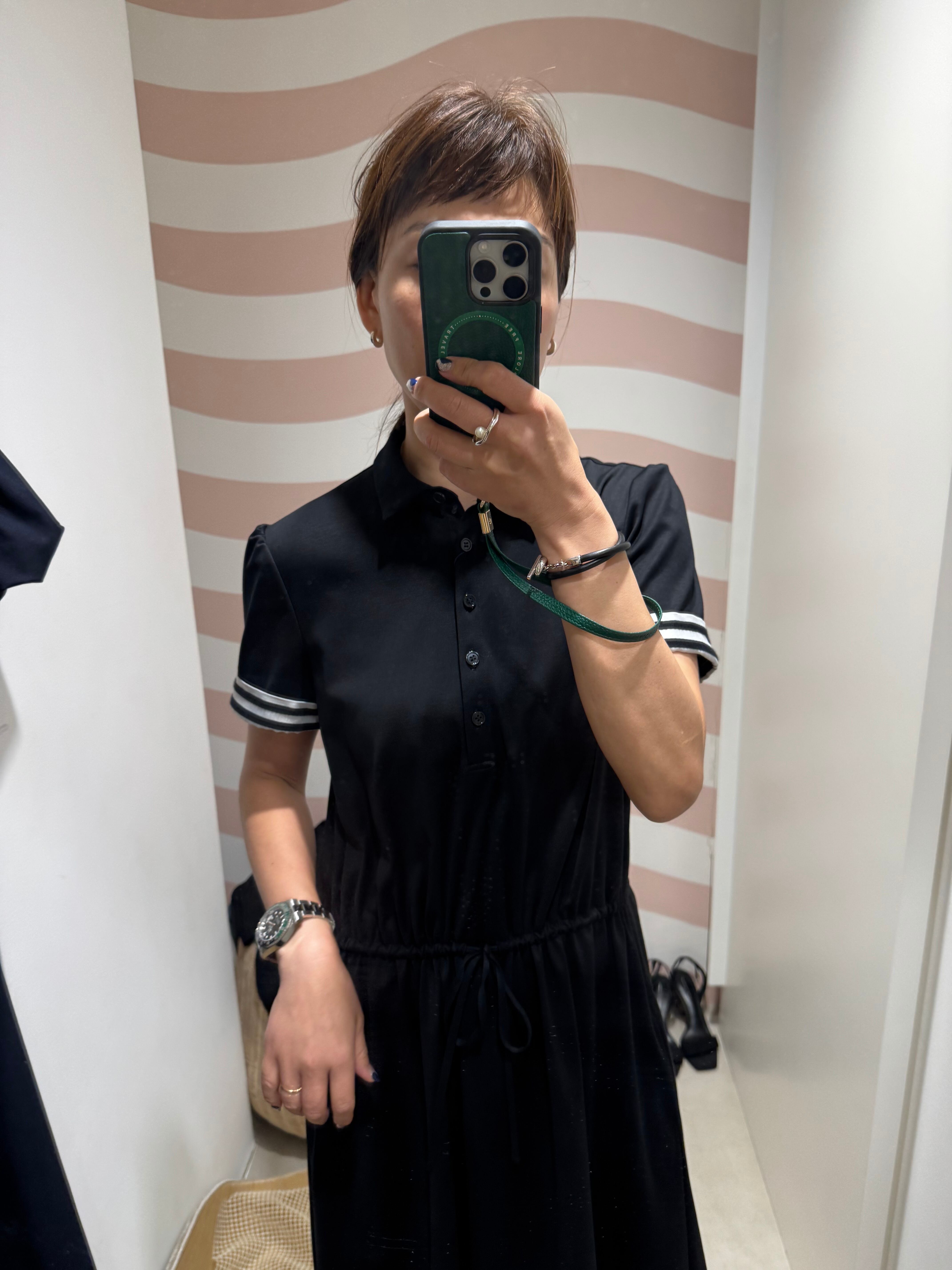 BORDERS at BALCONY POLO TEE DRESS 3色展開 | FLICKA ASHIYA