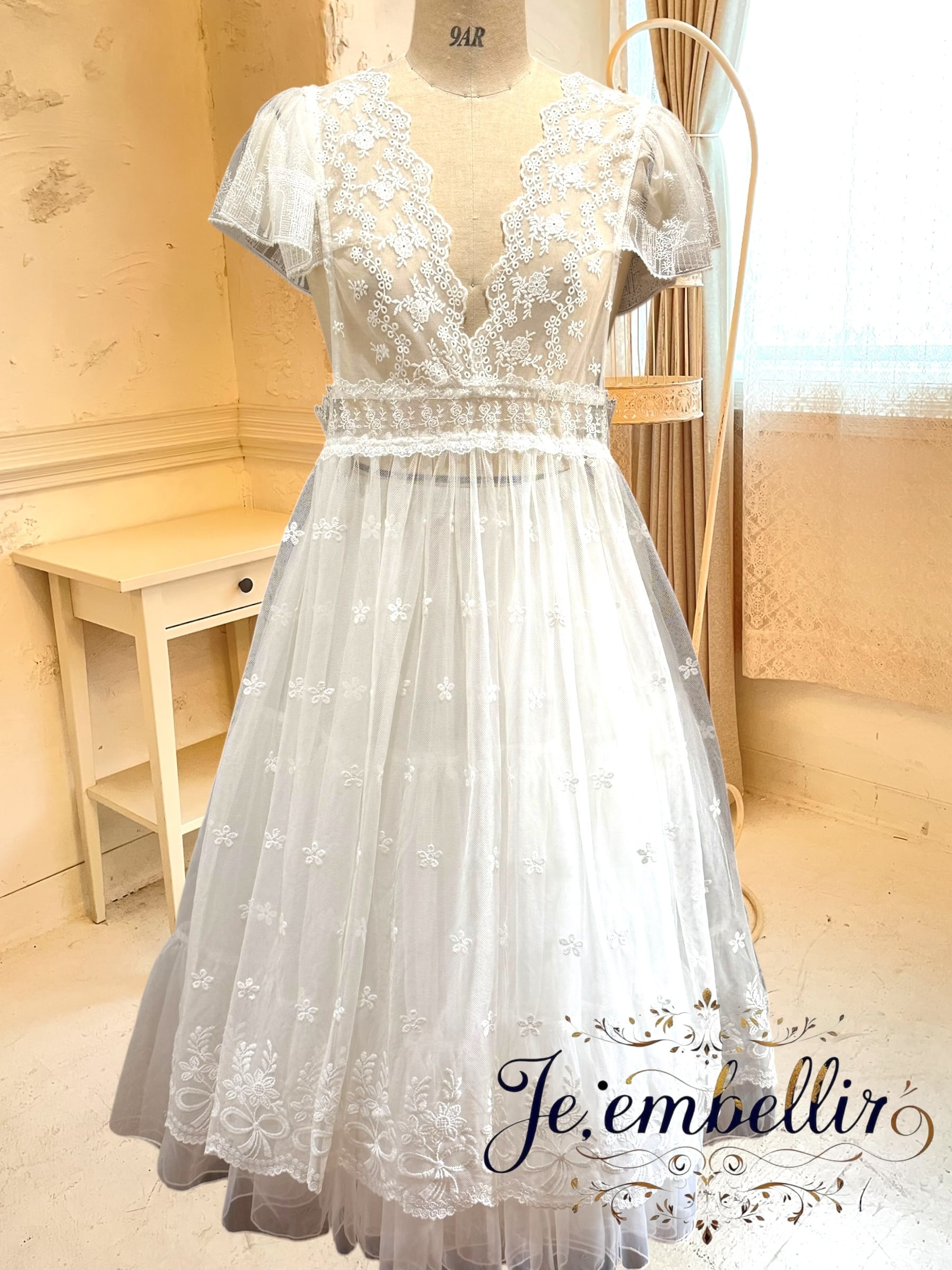 y*‪様 je;embellir レースタブリエ ブーケ柄レースタブリエ | je;embellir