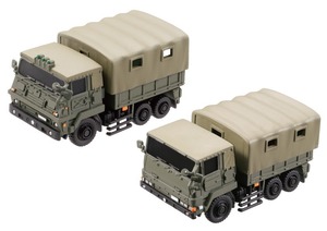 miniQ ミニチュアキューブ008　陸上自衛隊 3トン半トラック新旧セット（73式大型トラック）