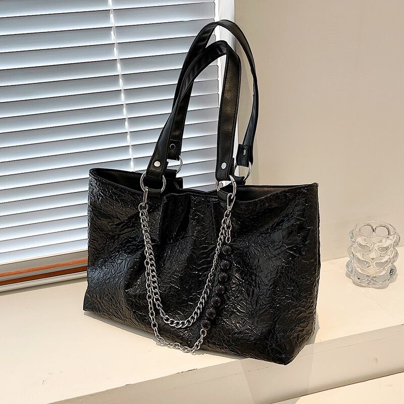 レザーショルダーバッグチェーン オータムウィンター 秋物 冬物 トートバッグ Tiancai_Wing_Bag40141577138