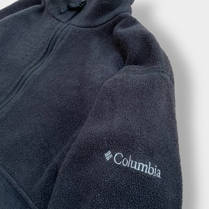 Columbia 90s ハーフジップ フリースジャケット ライトアウター コロンビア アウトドア ワンポイント M 刺繍ロゴ US古着