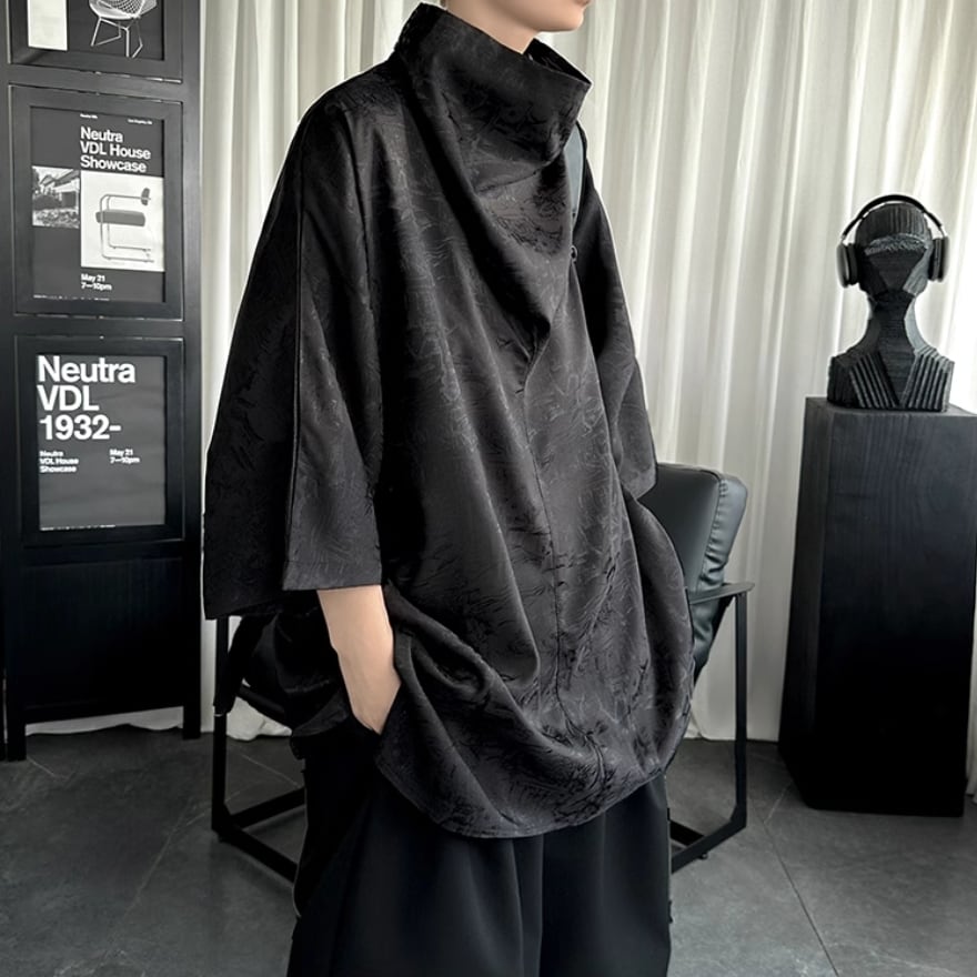 サブカル系 地雷 チャイナ風 メンズ Tシャツ プルオーバー | ゴスロリ