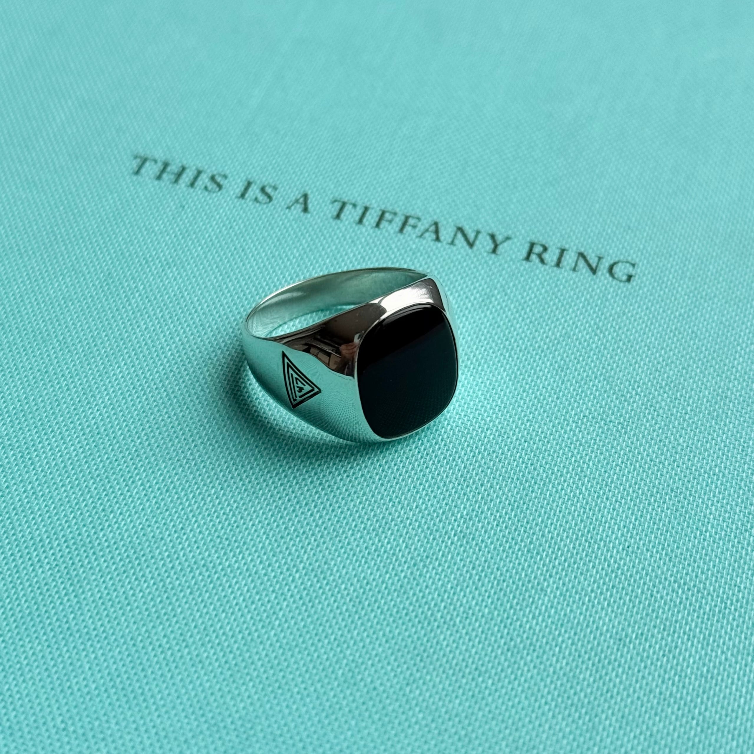 vintage tiffany ヴィンテージティファニー80s company ring Black onyx silver925 17.5号