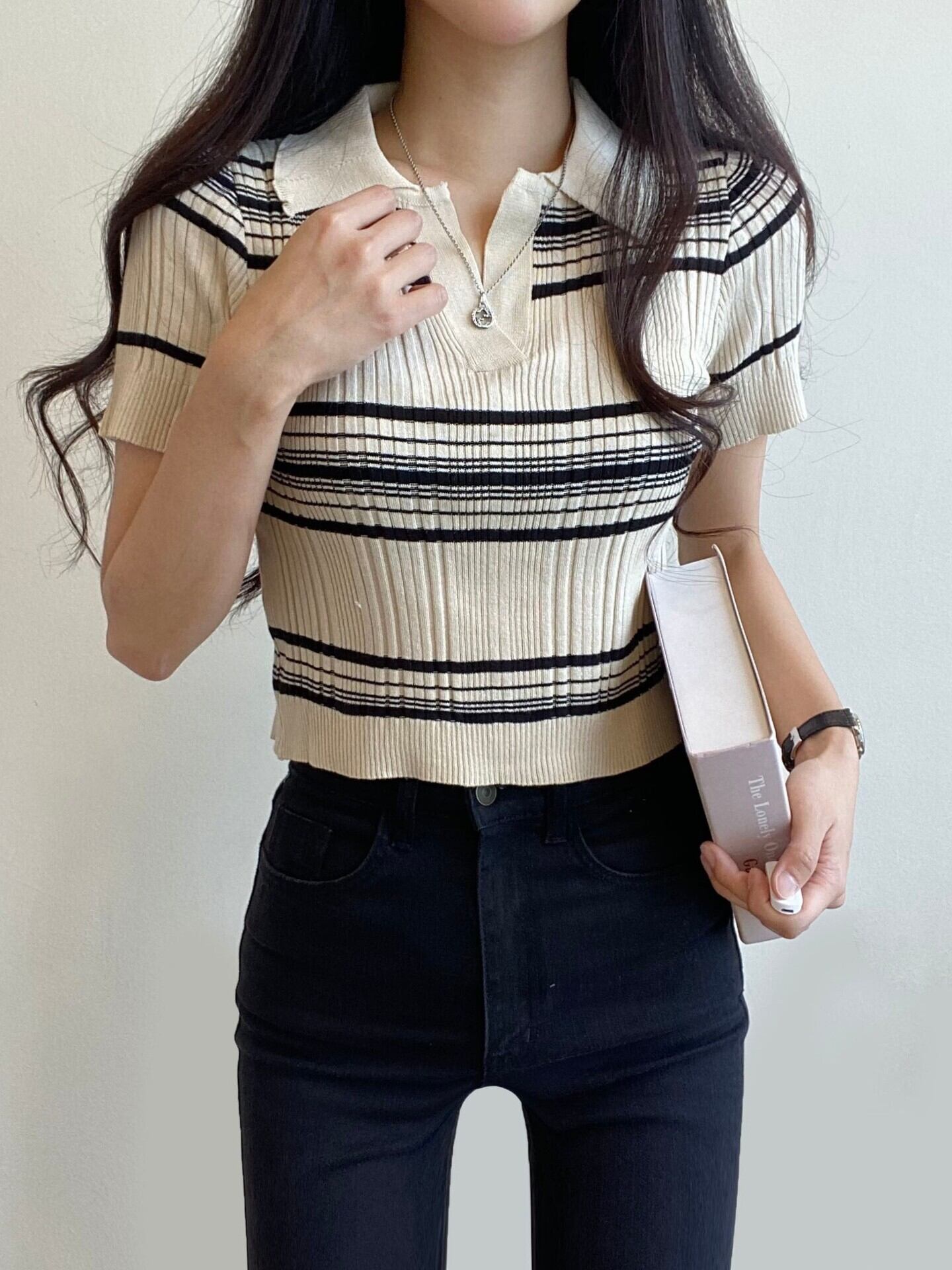 リブニットボーダー D1390 | udresser