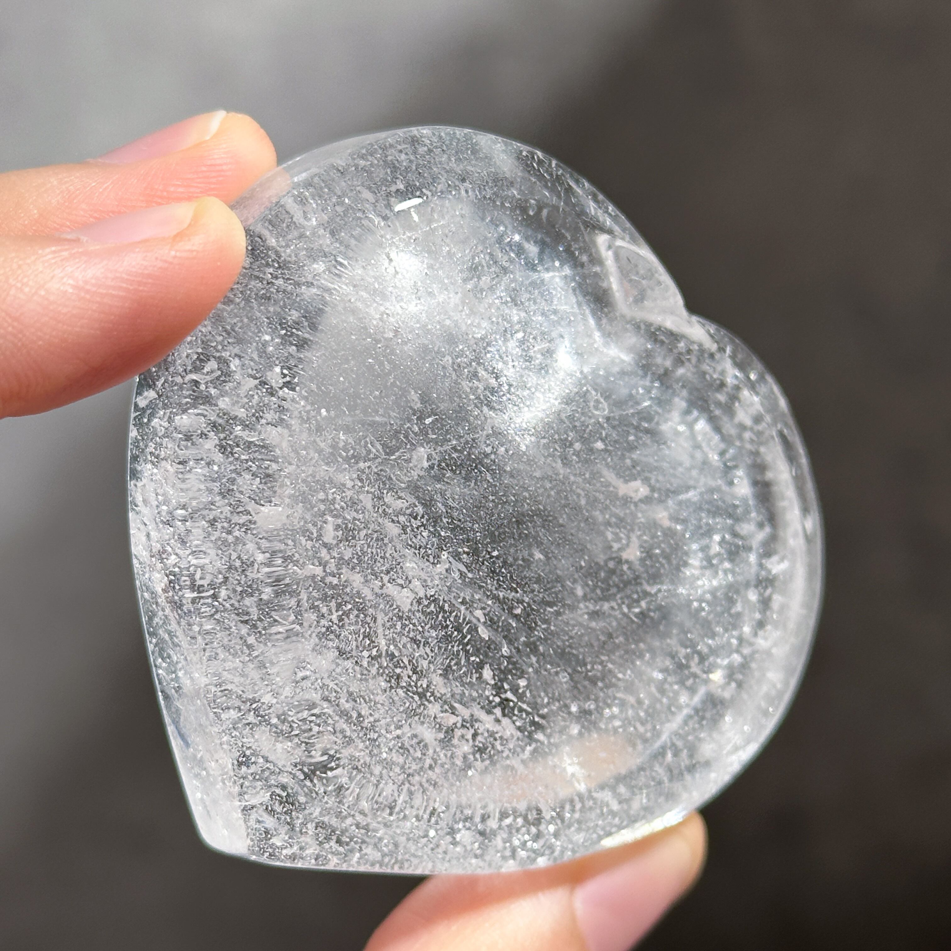 クリアクォーツハート型のうつわ 42◇ Clear Quartz ◇ 天然石・鉱物