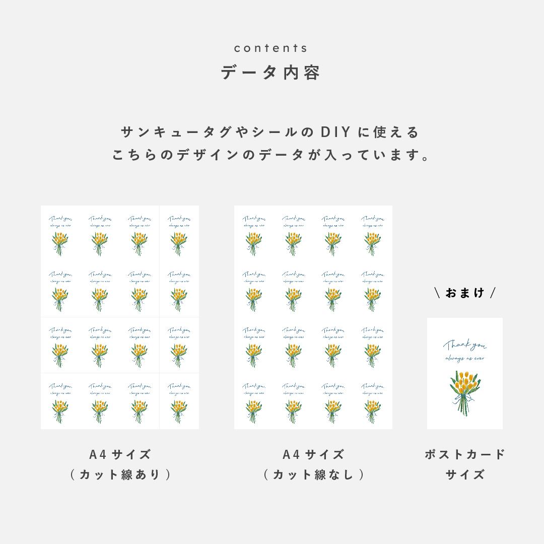 Orange tulip1 サンキュータグ / サンキューシール / ポストカード