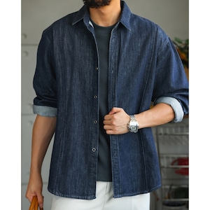 アメリカン 酵素ウォッシュ加工デニムシャツ S2066