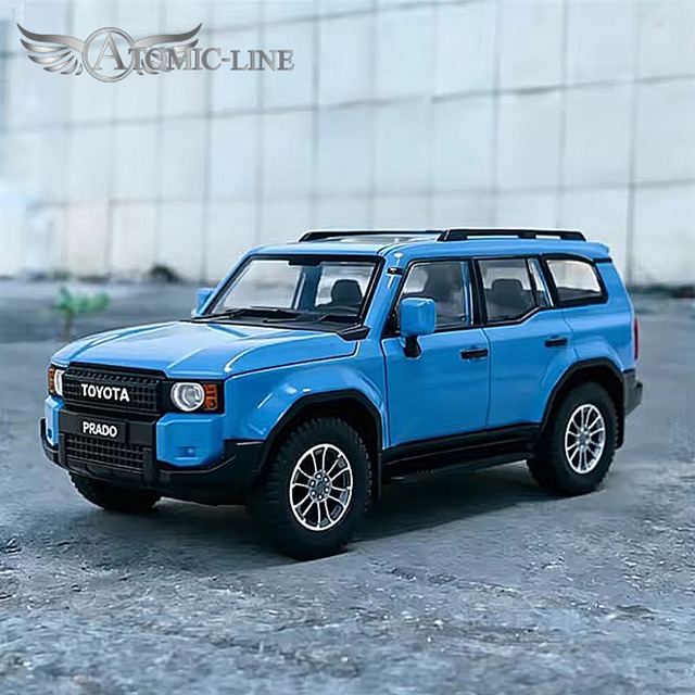 TOYOTA ランドクルーザー 250 PRADO 1/24 ミニカー 全3色 ライト点灯 エンジンサウンド 合金モデル 模型 ジオラマ