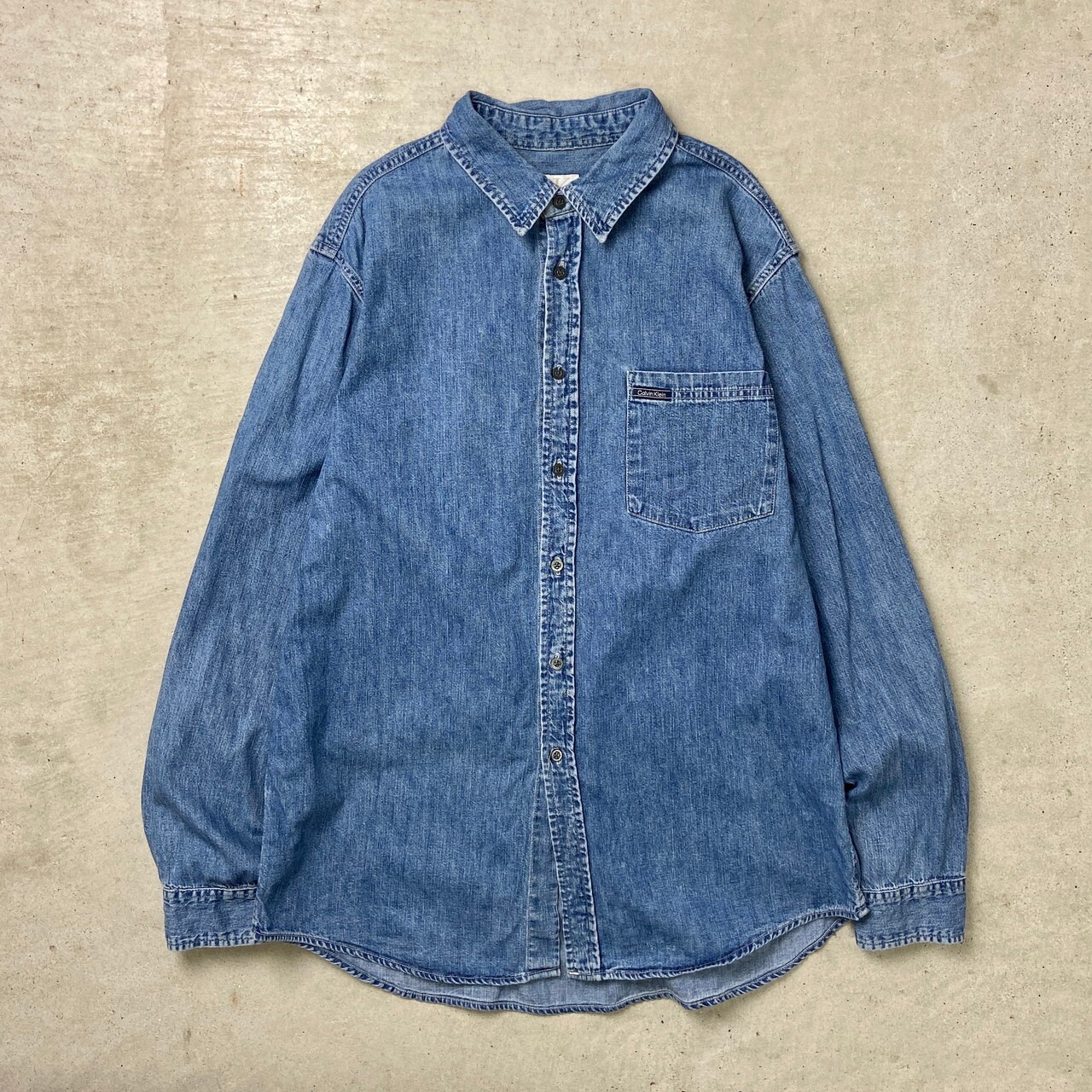90年代 Calvin klein Sport カルバンクライン 長袖 デニムシャツ 