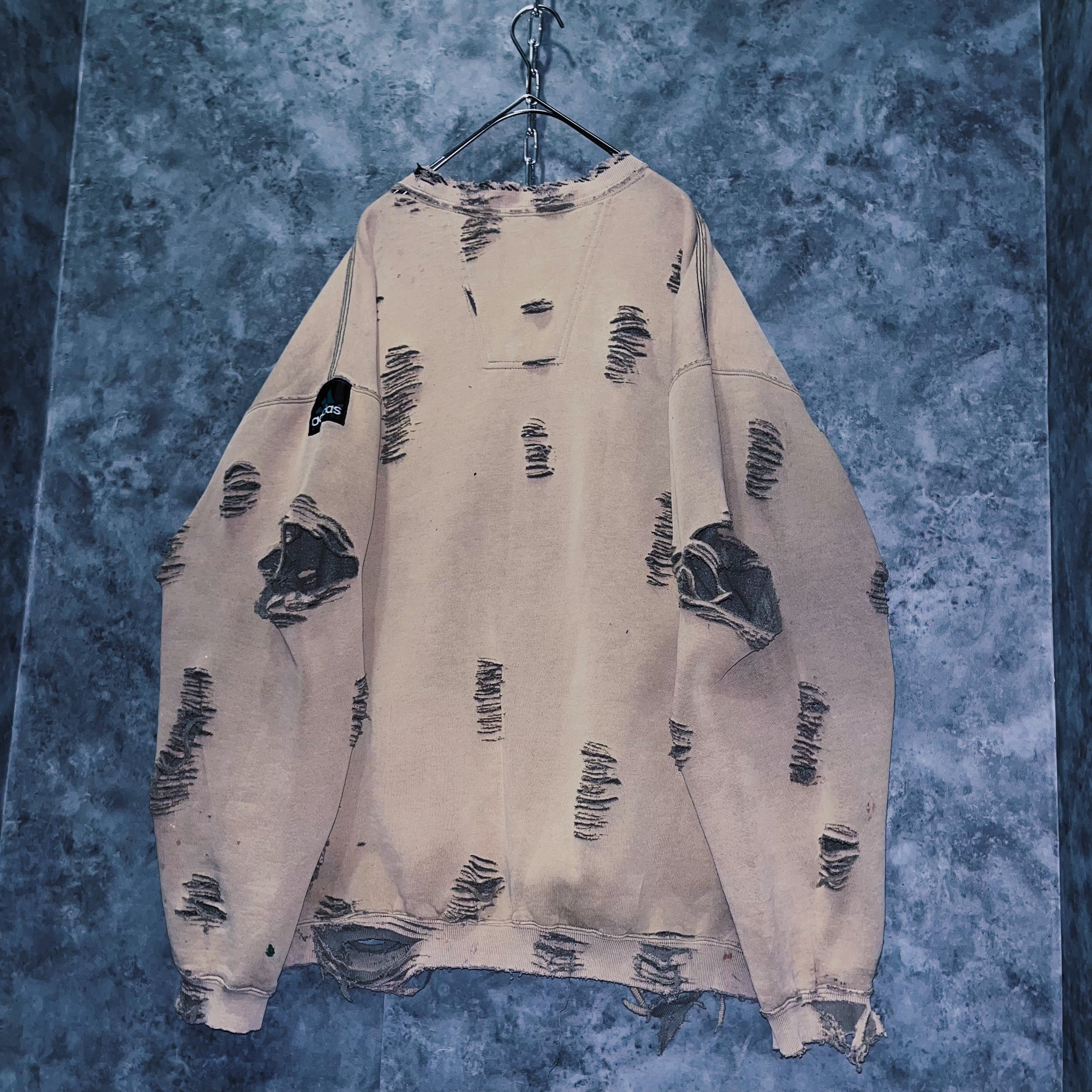 doppio】90's vintage “adidas EQT” performance logo design boro